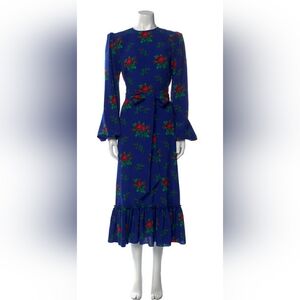 The Vampire's Wife Gypsy Floral Blue Maxi Dress